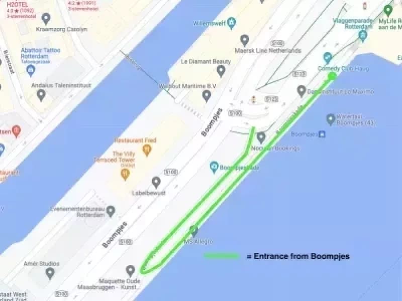 Aanrijroute van Boompjes